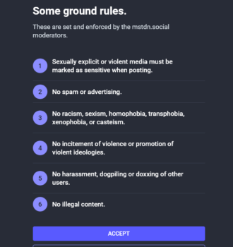 mastodon social account ground rules before sign up by artisticowlwriter.com personal blog Tech