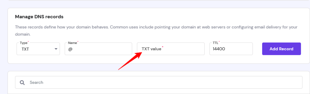 adding-txt-value-in-hostinger-dns-record-for-google-search-console-verification