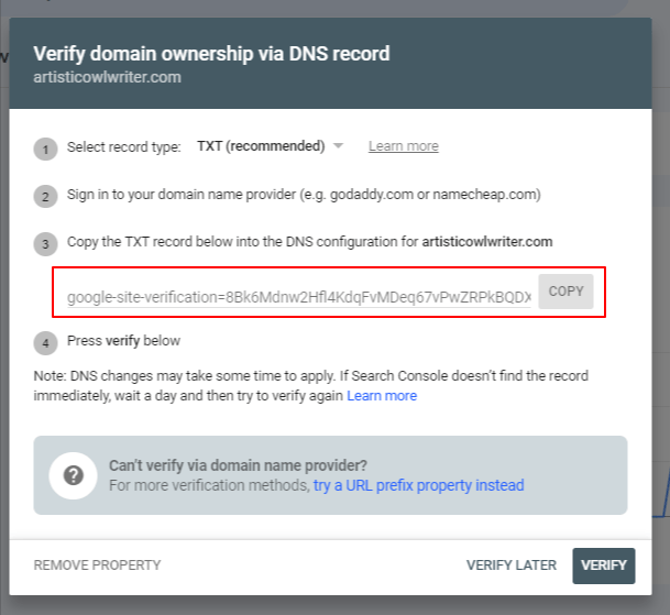 verify-domain-ownership-via-DNS