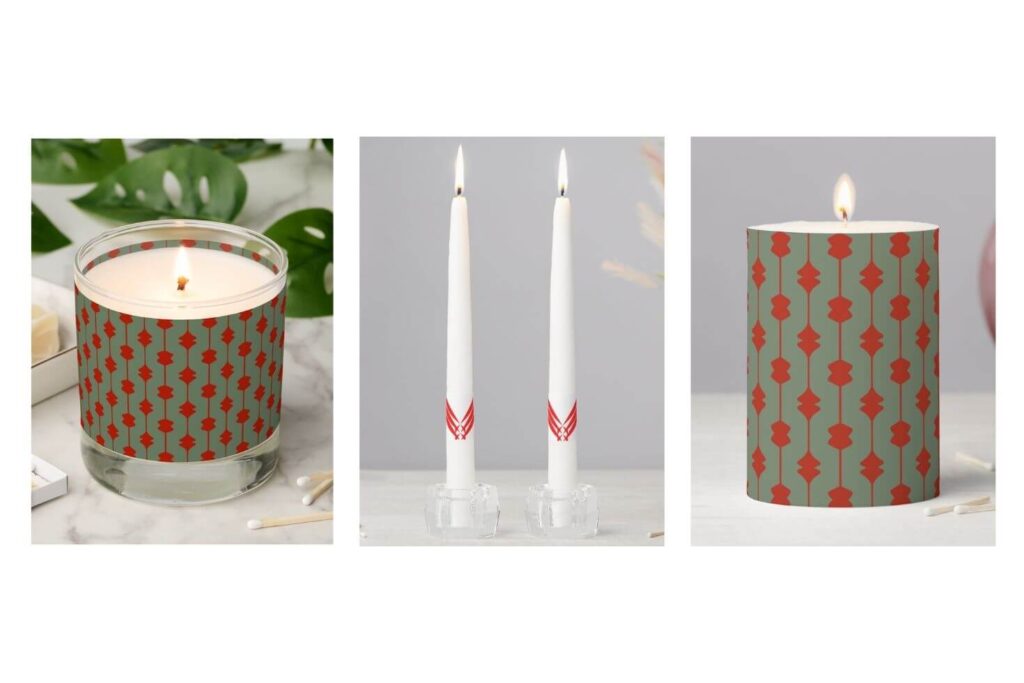 scented candles and unscented pillar candles