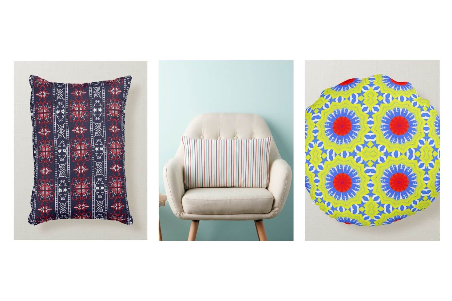 colorful decor pillows 